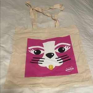 Whiskas Cat Face Tote Bag in Pink and Cream